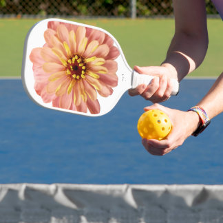 Raquette De Pickleball Photographie de fleurs de zinnia de la nature