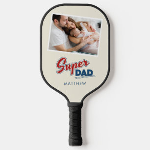 Raquette De Pickleball Photos de famille Super Papa Anniversaire Personna
