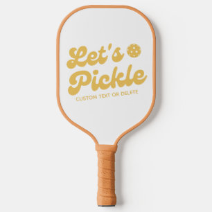 Raquette De Pickleball Pickle Cool Retro Texte personnalisé