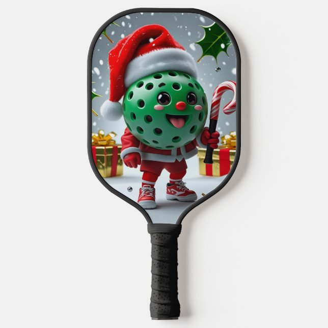 Raquette De Pickleball Pickleball de Noël - Santa Hat & Snowflak (Recto)