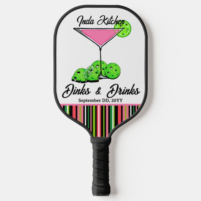 Raquette De Pickleball Pickleball Dinks & Drinks Cosmo Personnalisé (Recto)
