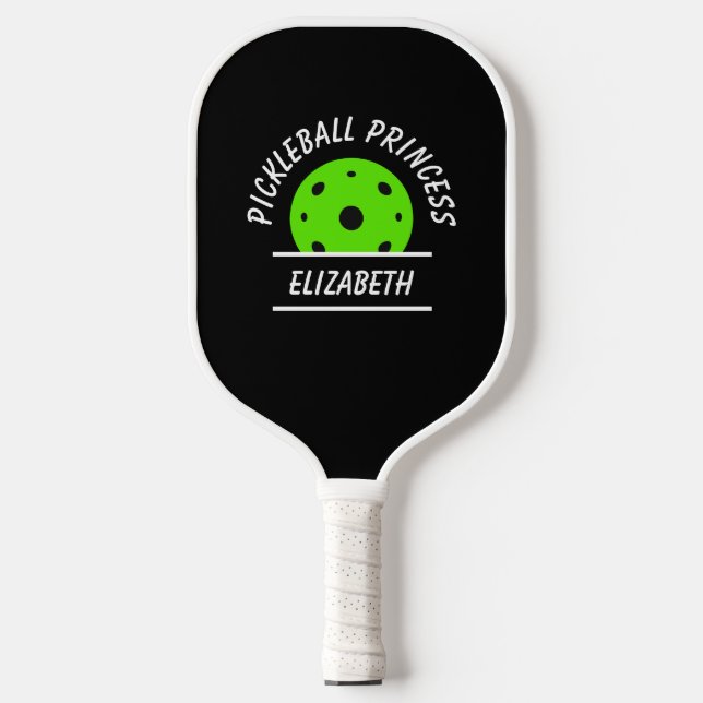 Raquette De Pickleball Pickleball mignon Princesse Nom Ball Black Green (Recto)