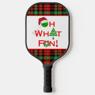 Raquette De Pickleball Pickleball Oh What Fun Red et Green Plaid