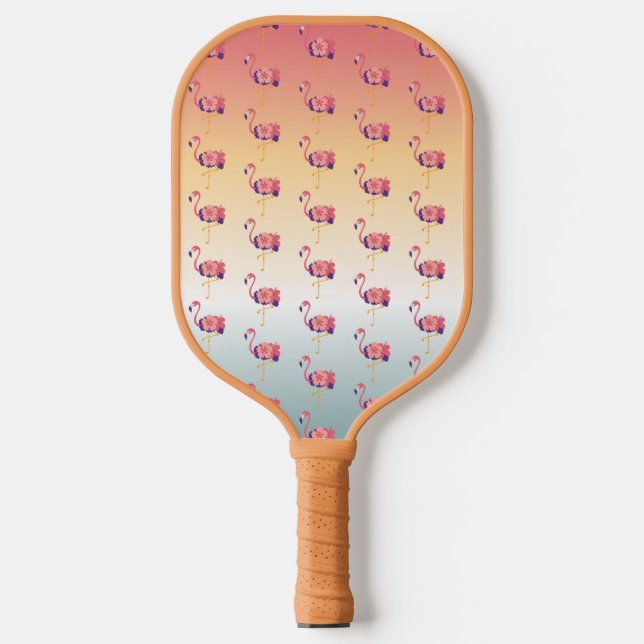 Raquette De Pickleball Pickleball Paddle Flamant rose Sunset Birds (Recto)