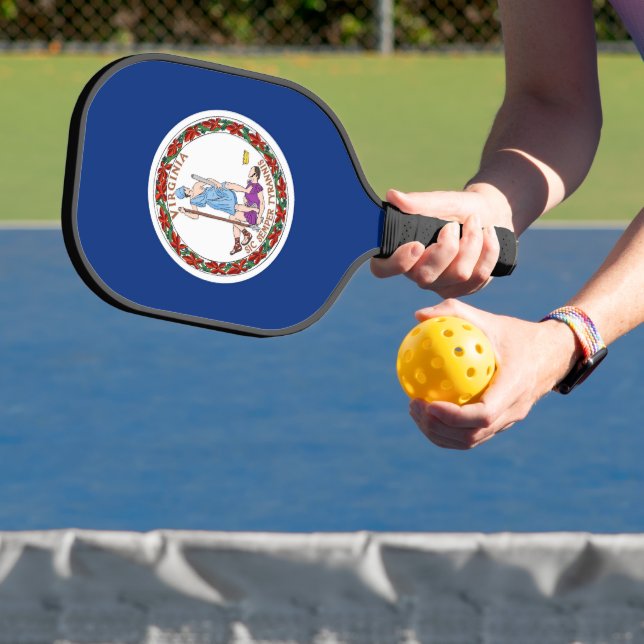 Raquette De Pickleball Pickleball Paddle, Virginia State flag (Insitu)