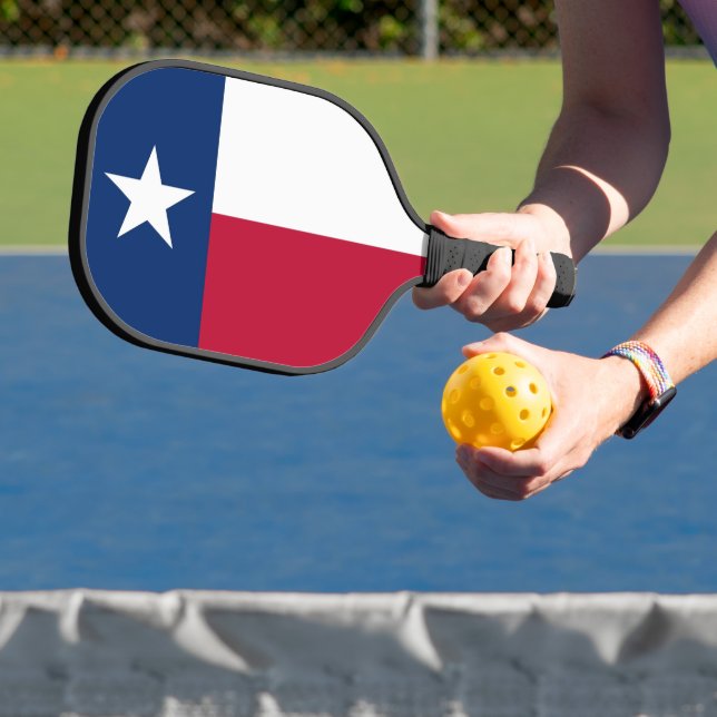 Raquette De Pickleball Pickleball Paddle with flag of Texas USA (Insitu)