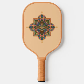 Raquette De Pickleball Pickleball Paddle with geometric peachy mandala
