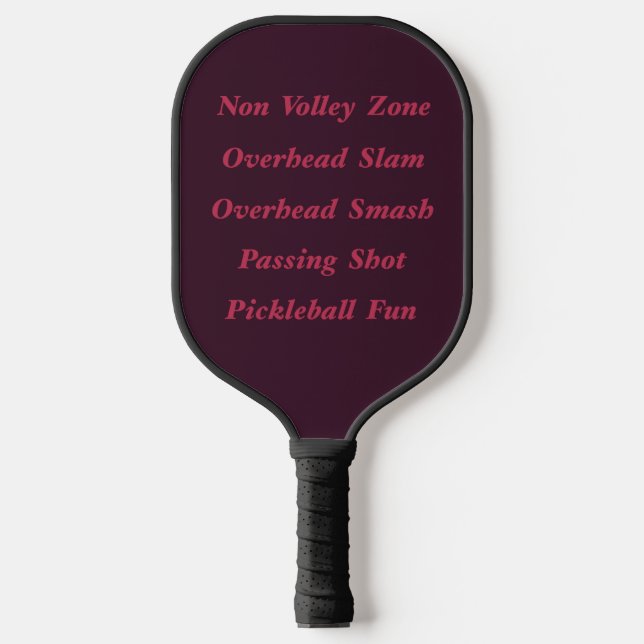 Raquette De Pickleball Pickleball Phrases Discours Et Mots (Recto)