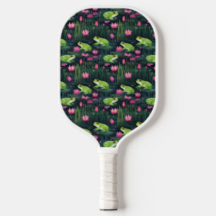 Raquette De Pickleball Pickleball Preppy Paddle Frogs en rose et vert