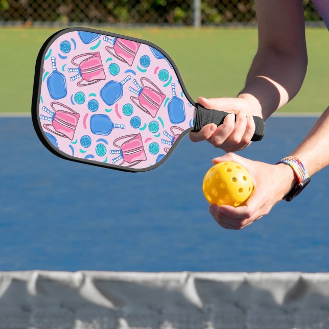 Raquette De Pickleball Pickleball Preppy Paddles and Balls Rose (Insitu)