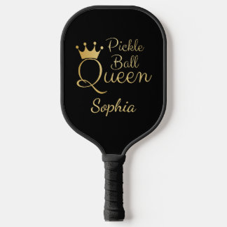 Raquette De Pickleball Pickleball Queen Black et Gold avec nom