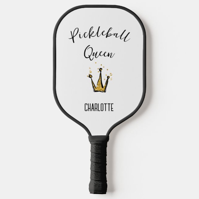 Raquette De Pickleball Pickleball Queen | Nom personnalisé de la couronne (Verso)