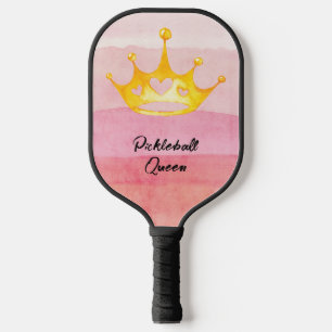 Raquette De Pickleball Pickleball Queen rose Aquarelle Monogramme Pickl