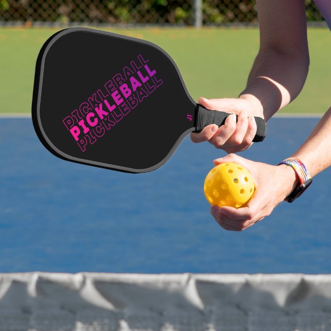 Raquette De Pickleball Pickleball rose et violet sur noir (Insitu)