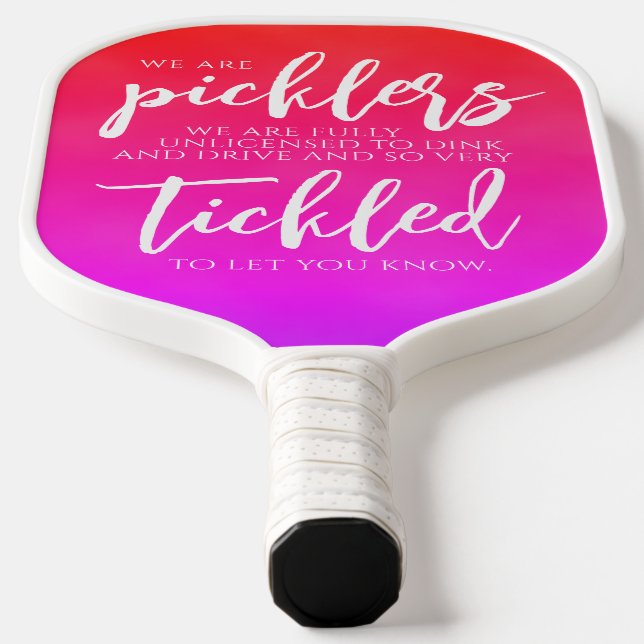 Raquette De Pickleball Picklers manuscrits Dink & Drive Pink. Tableau (Poser)