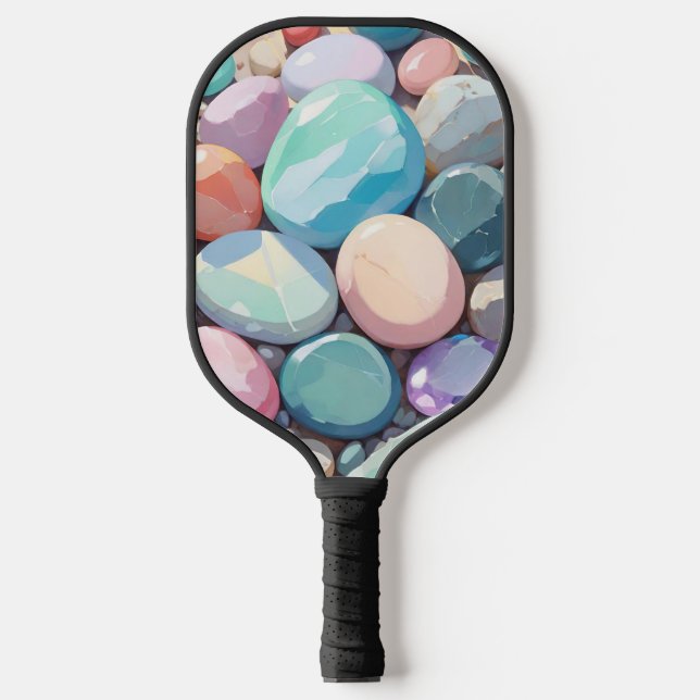 Raquette De Pickleball Pierres colorées pastel (Recto)