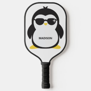 Raquette De Pickleball Pingouin cool de nom personnalisé