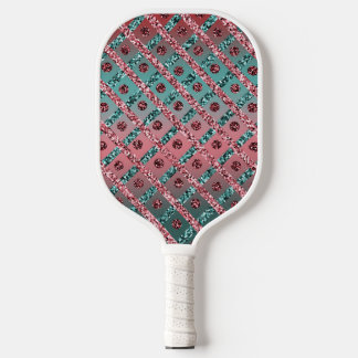 Raquette De Pickleball Pink Blue Glam Glitter Girly