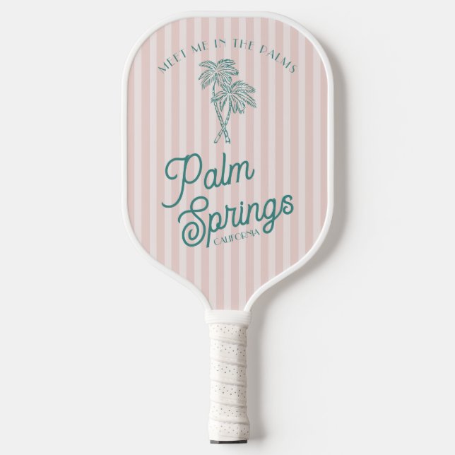 Raquette De Pickleball Pink Palm Spring Pastel Beach Party (Recto)
