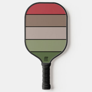 Raquette De Pickleball Pistachio Coquille verte Rouge Brown rayures