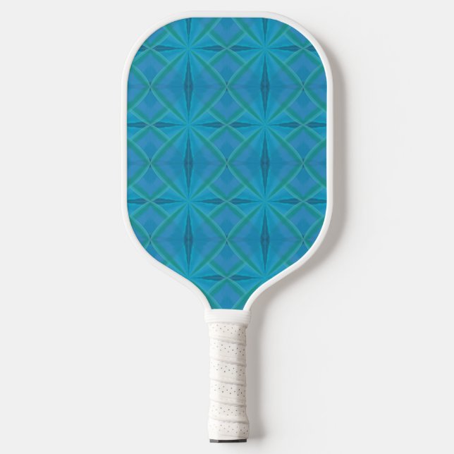 Raquette De Pickleball Plage Côtière Vagues salées Motif Sur Turquoise (Recto)