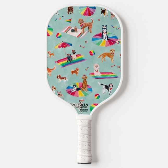RAQUETTE DE PICKLEBALL PLAGE POUR CHIENS FIERTE ARC-EN-CIEL (Recto)