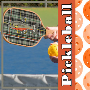 Raquette De Pickleball Plaid Grey Orange Jaune Vert Noir Blanc Truite