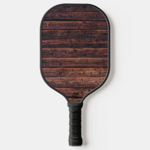 Raquette De Pickleball Planches de bois avec détails du grain, photo rapp