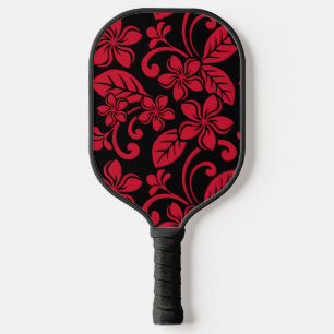 RAQUETTE DE PICKLEBALL PLUMÉRIE DE L'ÎLE (NOIR/ROUGE)
