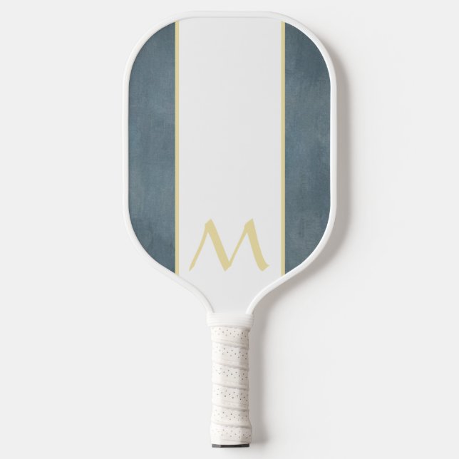 Raquette De Pickleball Poignée blanche grise bleutée Monogram (Recto)