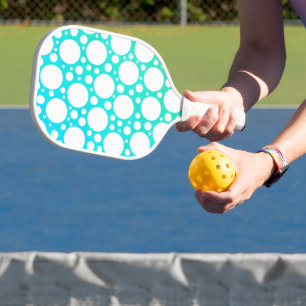Raquette De Pickleball Point Polka bleu vert
