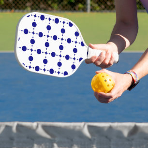 Raquette De Pickleball Points de bleu marine, Motif à pois, Pois