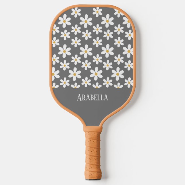 Raquette De Pickleball Poissons gris et blancs minimes Boho personnalisé (Recto)