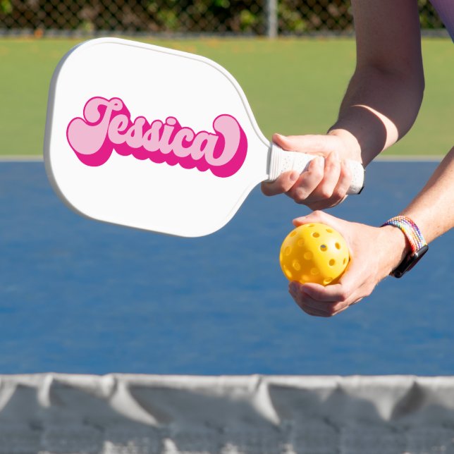Raquette De Pickleball Police rétro Hot rose Jessica (Insitu)
