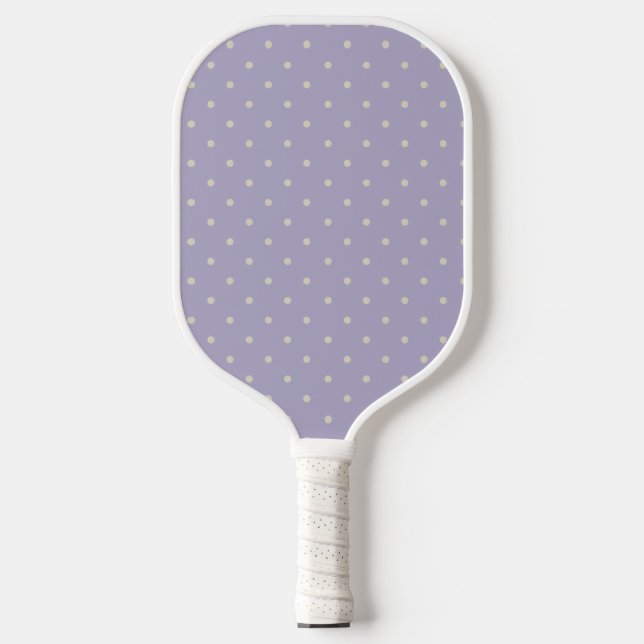 Raquette De Pickleball Polka Dots Lavender Cream Polka Pattern (Recto)