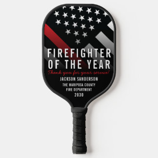 Raquette De Pickleball Pompier de l'année Employé Red Line Drapeau