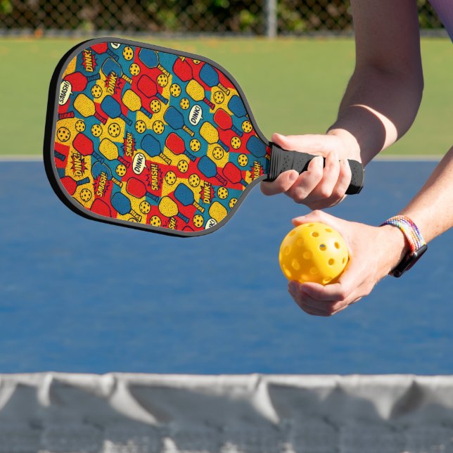 Raquette De Pickleball Pop Art Pickleball - Retro Comic Style Design (Insitu)