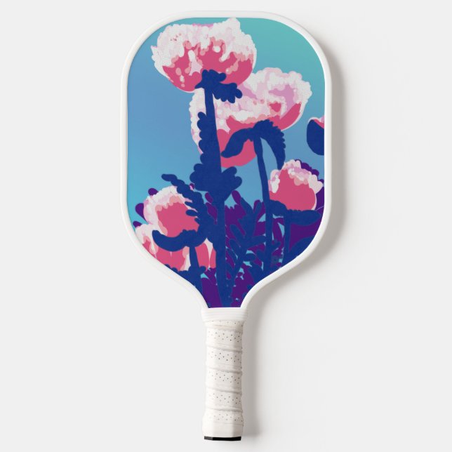 Raquette De Pickleball Poppies, Jouant, Jolie et Parfait (Verso)