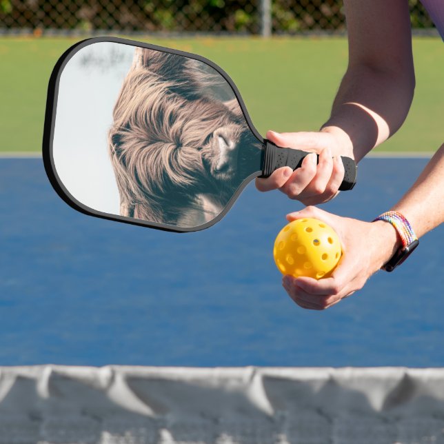 Raquette De Pickleball Portrait de vache highland (Insitu)