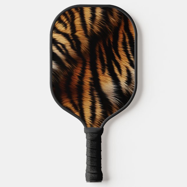 Raquette De Pickleball Poster de animal Orange Black Tiger Stripes (Recto)
