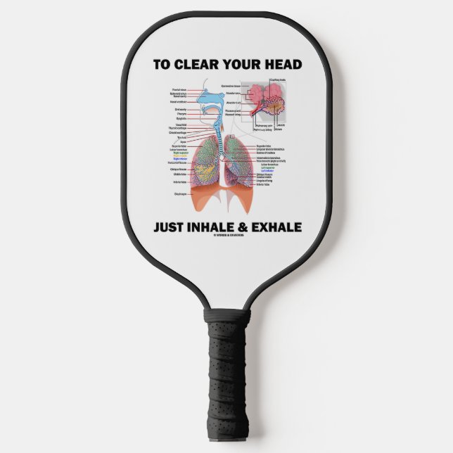 Raquette De Pickleball Pour Effacer Votre Tête Juste Inhaler Et Exhale Re (Recto)