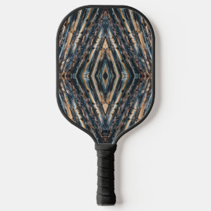 Raquette De Pickleball Poutres en bois bleues et brunes Photo Perspective