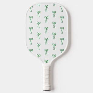 Raquette De Pickleball Préppy Green Bows pour mai ou Saint Patrick
