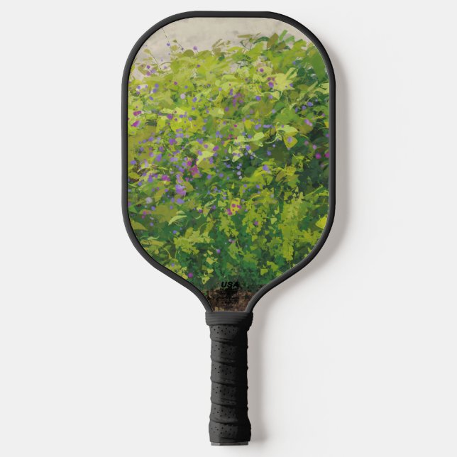 Raquette De Pickleball Pretty Watercolor Floral Bush Graphic Art Painting (Recto)