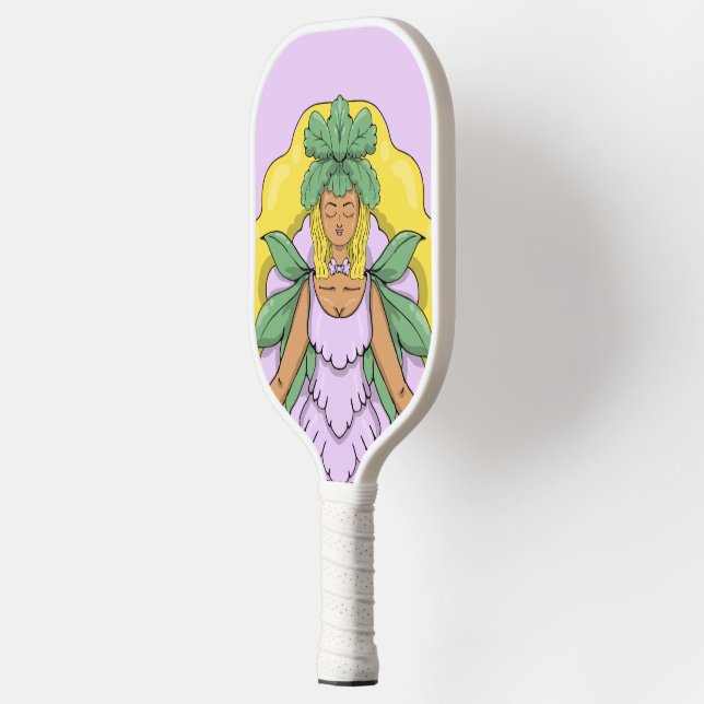 Raquette De Pickleball Princesse Fleur Florale Feuilles Forêt Elfes (Gauche)