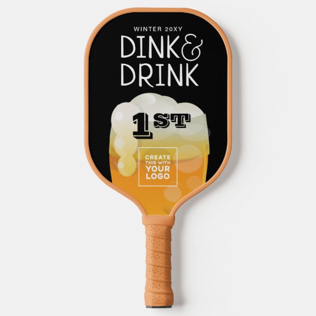 Raquette De Pickleball Prix du tournoi Dink & Drink avec logo du commandi (Recto)