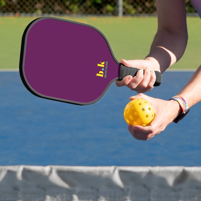 Raquette de Pickleball prune avec initiales (Insitu)