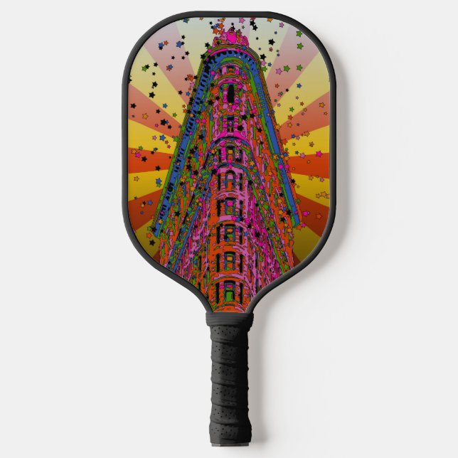 Raquette De Pickleball Psychedelic NYC - Top of the Flatiron Building A2 (Recto)