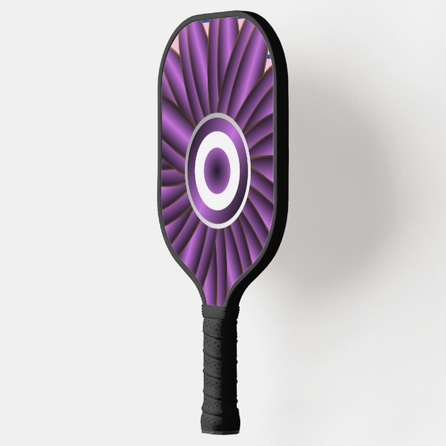 Raquette De Pickleball Purple Floral Pattern Modern Abstract Flower Desig (Gauche)