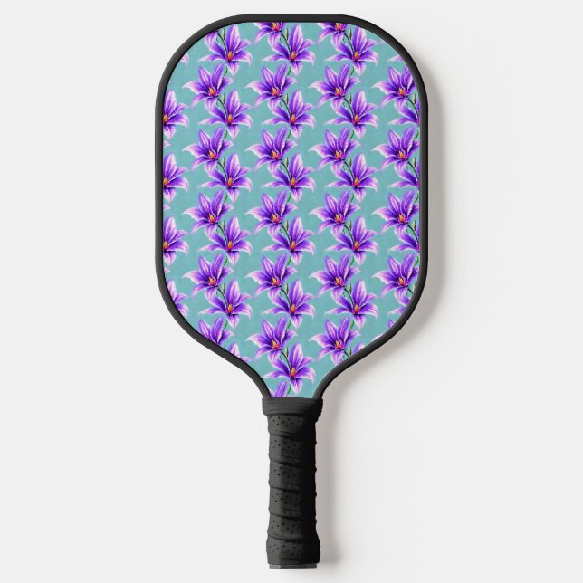 Raquette De Pickleball Purple Lilly du Motif de la Vallée (Recto)